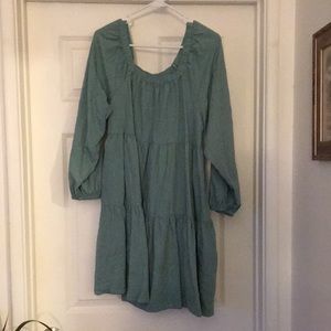 Universal threads good co. Teal mid length dress with  long sleeves